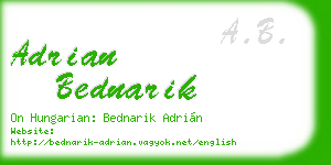 adrian bednarik business card